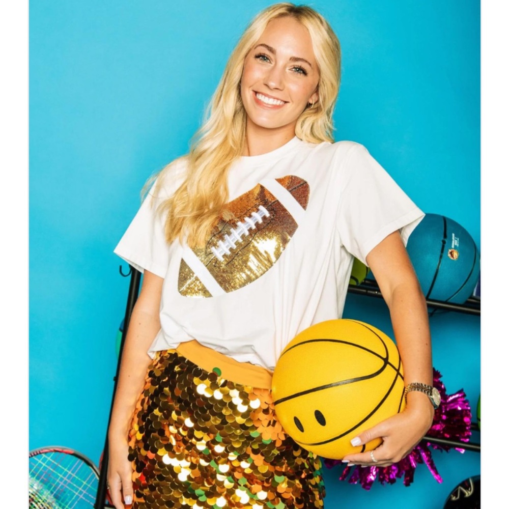 Queen of sparkles football tee size medium!!